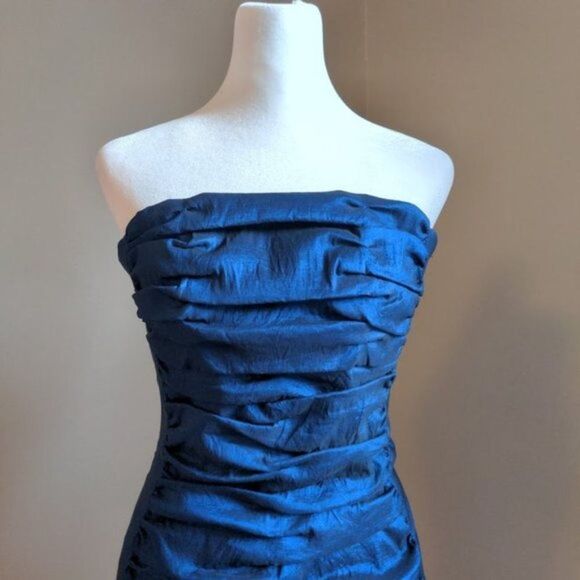 Vintage 1990s y2k Jessica McClintock Mini Dress Strapless Formal Jrs Homecoming - Picture 4 of 6